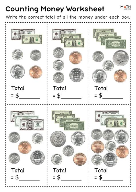 Money Math Worksheets