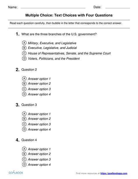 Multiple Choice Items Examples
