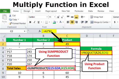 Multiply In Excel