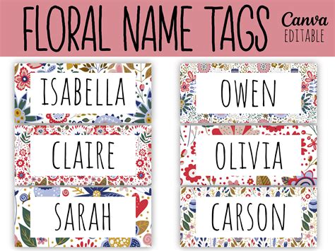 Name Tags Printable