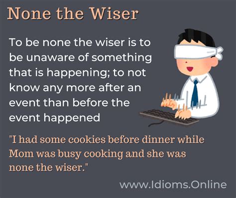 None The Wiser Meaning