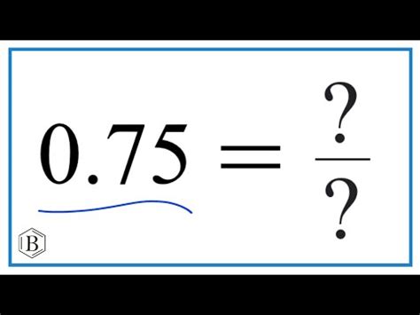 O 75 In Fraction