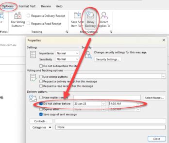 Outlook Delayed Send