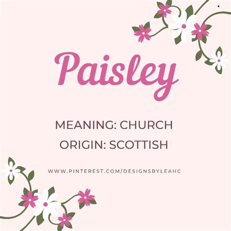 Paisley Name Meaning