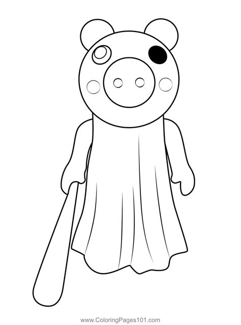 Piggy Colouring Pages