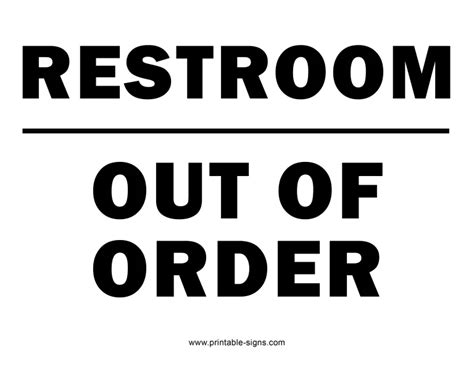 Restroom Out Of Order
