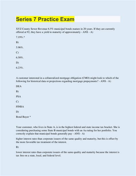 Series 7 Exam Prep
