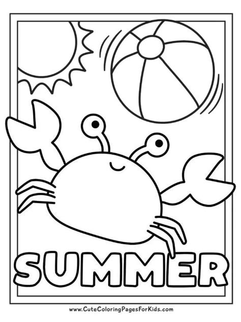 Simple Summer Coloring Pages