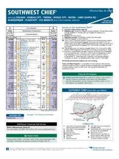Southwest Chief Schedule