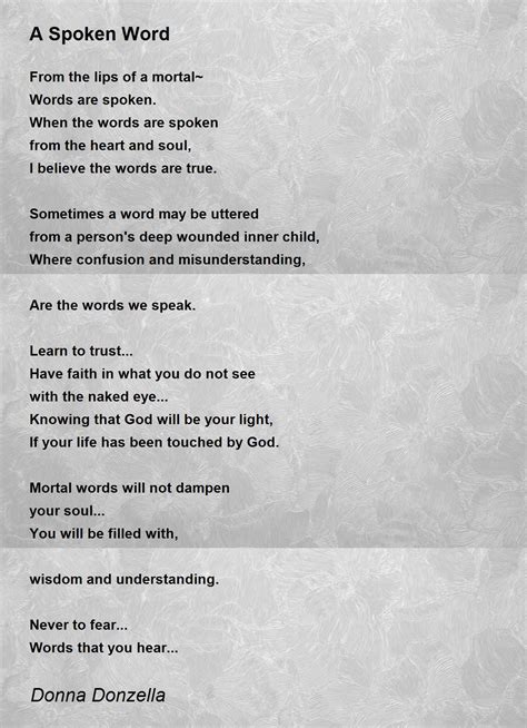Spoken Word Poetry Poems