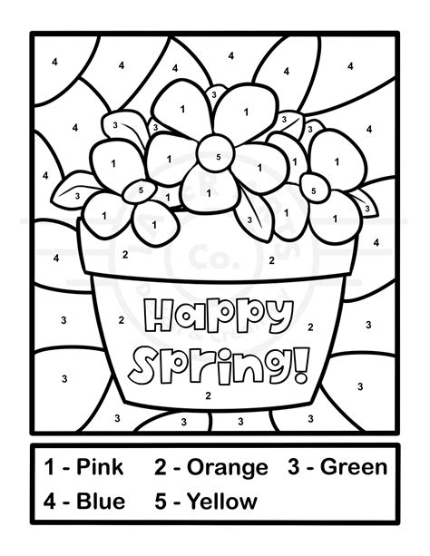 Spring Color By Number