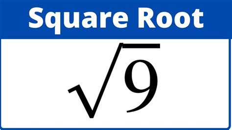 Sqrt Of 9
