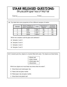 Staar Released Questions