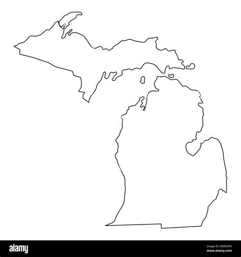 State Outline Of Michigan