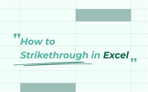Strike Through Excel