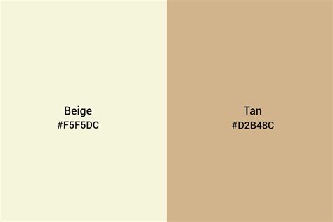 Tan Vs Beige Color