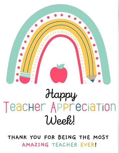 Teacher Appreciation Week Cards
