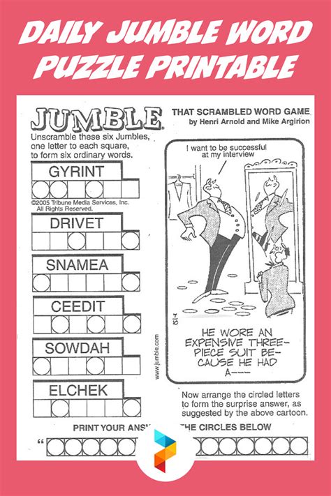 Todays Jumble Puzzle Answers