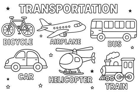 Transportation Coloring Pages