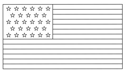 United States Flag Outline