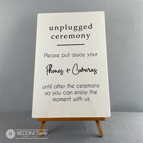 Unplugged Ceremony Sign