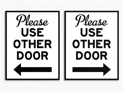 Use Other Door Sign