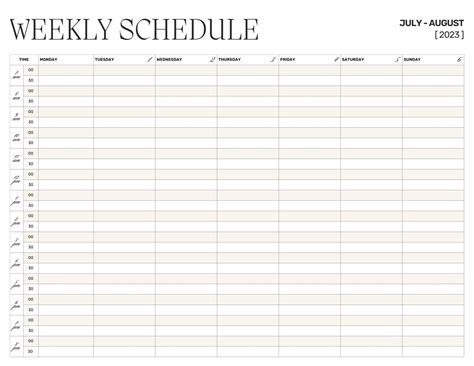 Week In Hours