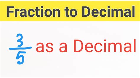 What Decimal Is 3/5