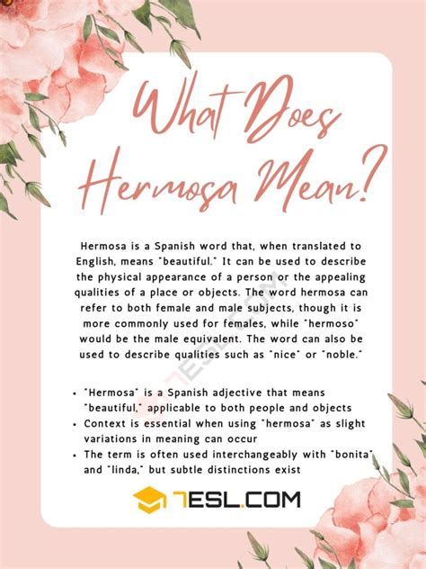 What Does Hermoso Mean
