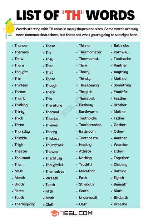 Words Start Th